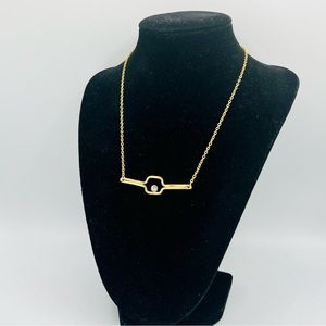 Simple vintage geometric necklace gold rhinestone